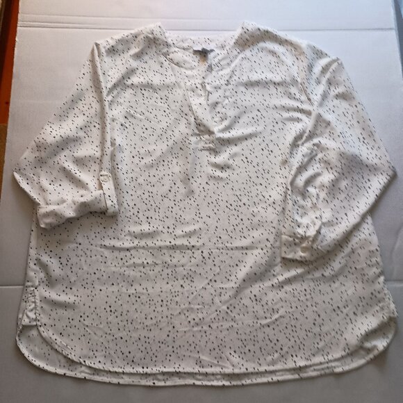 Carolina Belle Plus Size White Black Blouse Women’s Size 3X - Picture 7 of 16